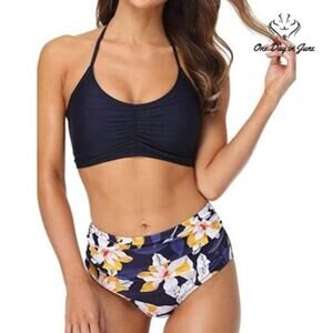 Charmleaks High Waist Halter Bikini Swimsuit Size M